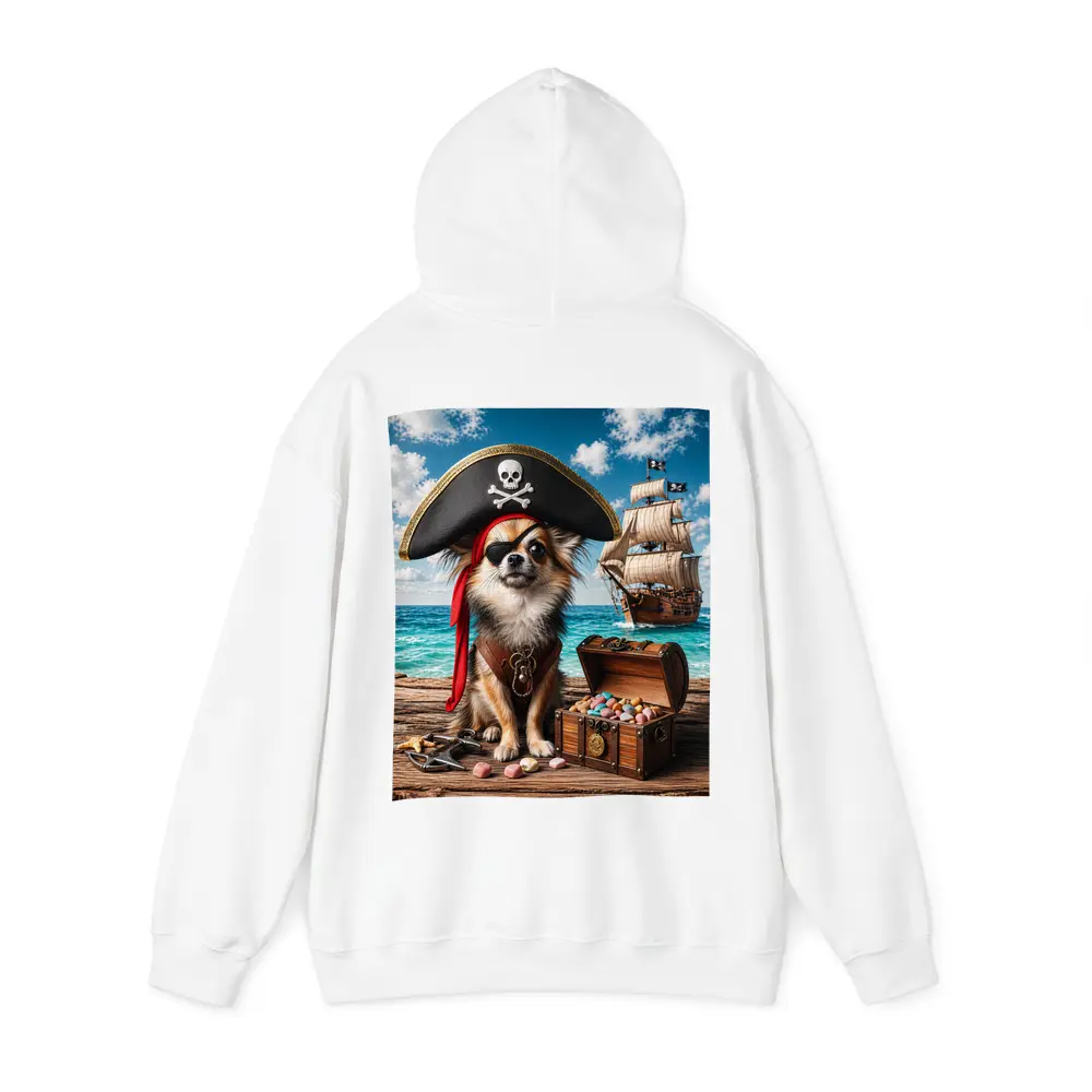 Chihuahua Pirate With Treasure Chest Ocean – Hoodies
