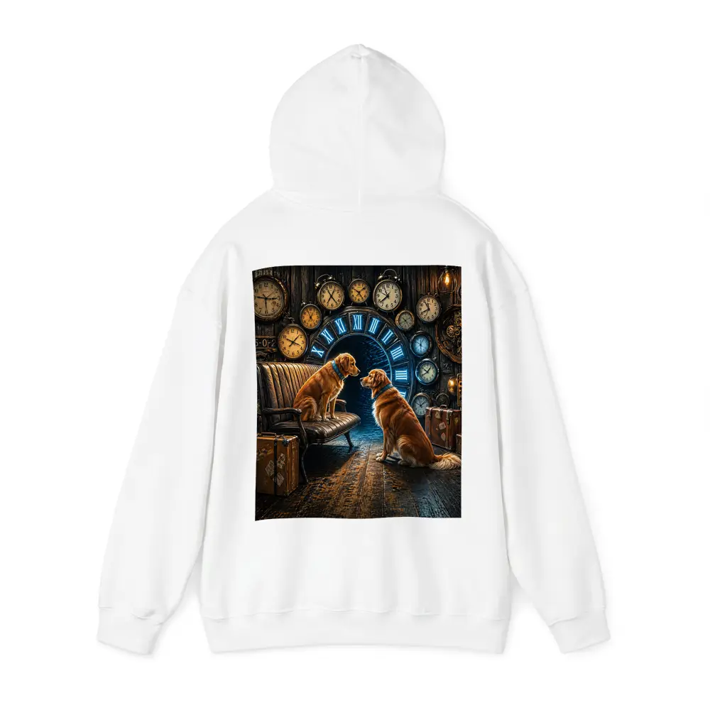 Golden Retrievers In Steampunk Clock Room – Hoodies