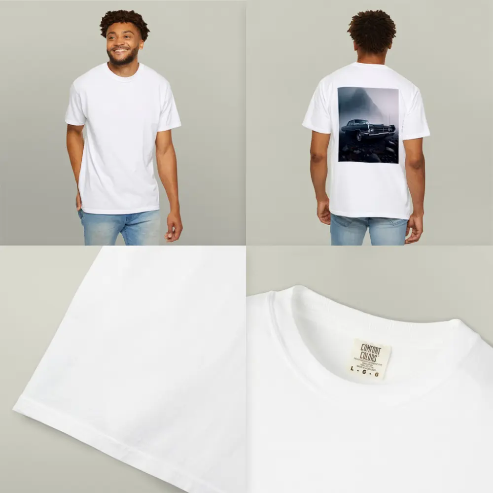 Chrysler Classic Car Foggy Mountain Scene – T-Shirts