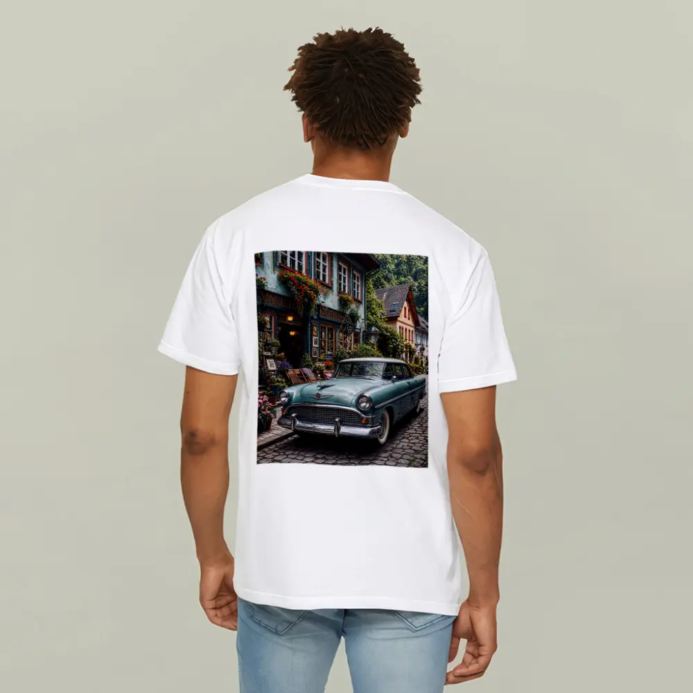 Chrysler Classic Car European Cobblestone Street – T-Shirts