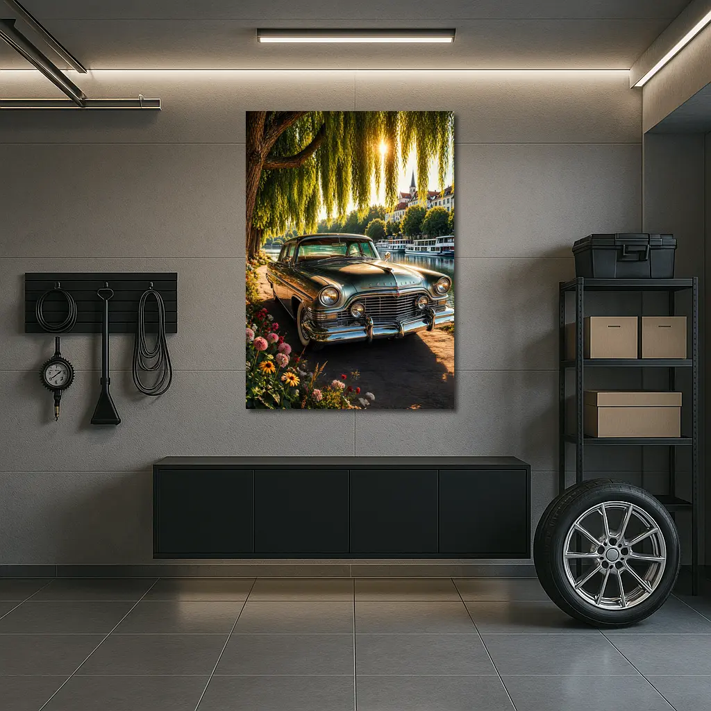 Chrysler Classic Car by Riverside Willows – Wall Art