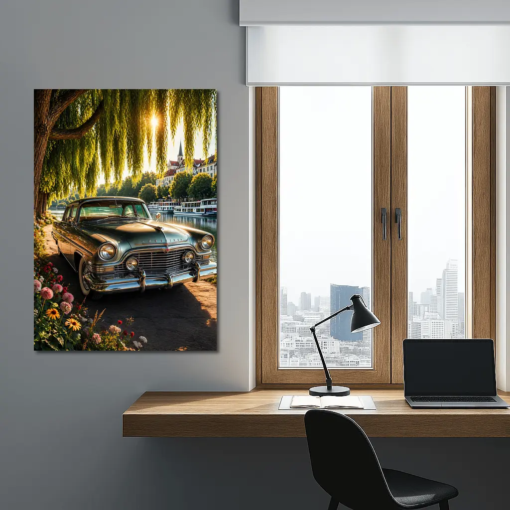Chrysler Classic Car by Riverside Willows – Wall Art