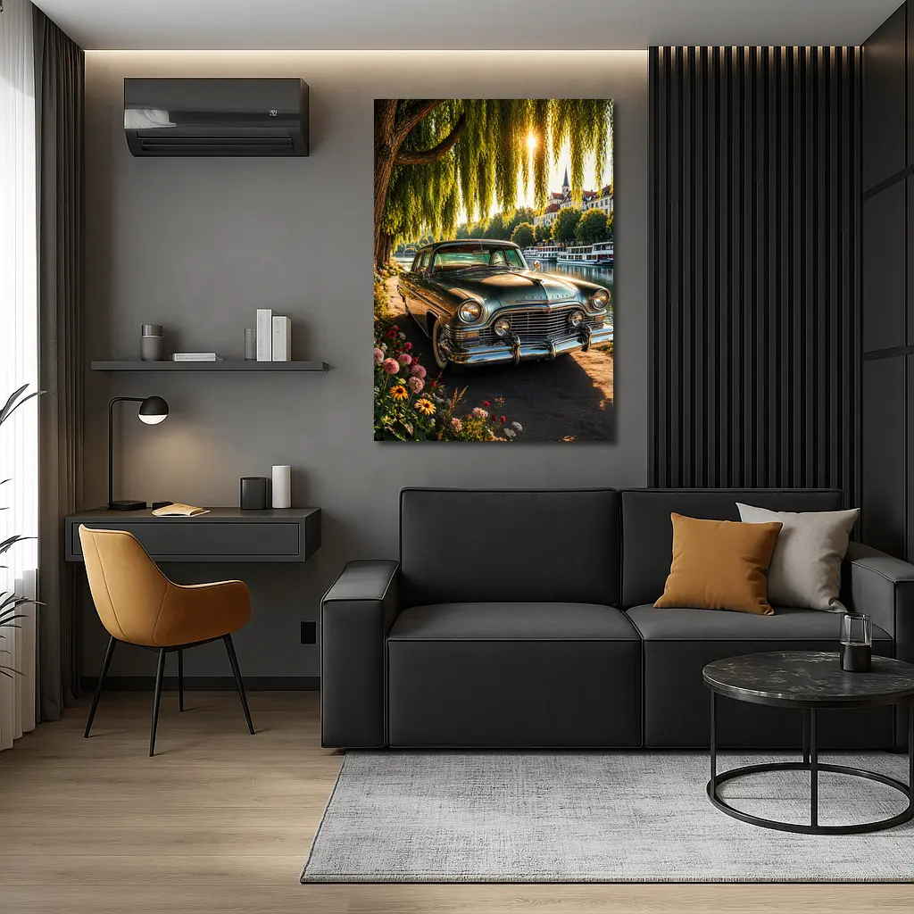 Chrysler Classic Car by Riverside Willows – Wall Art