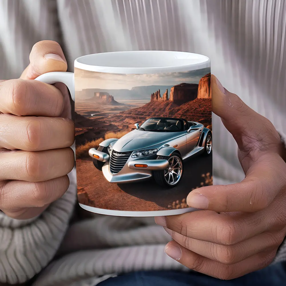 Chrysler Prowler Roadster Desert Canyon Landscape – Mugs