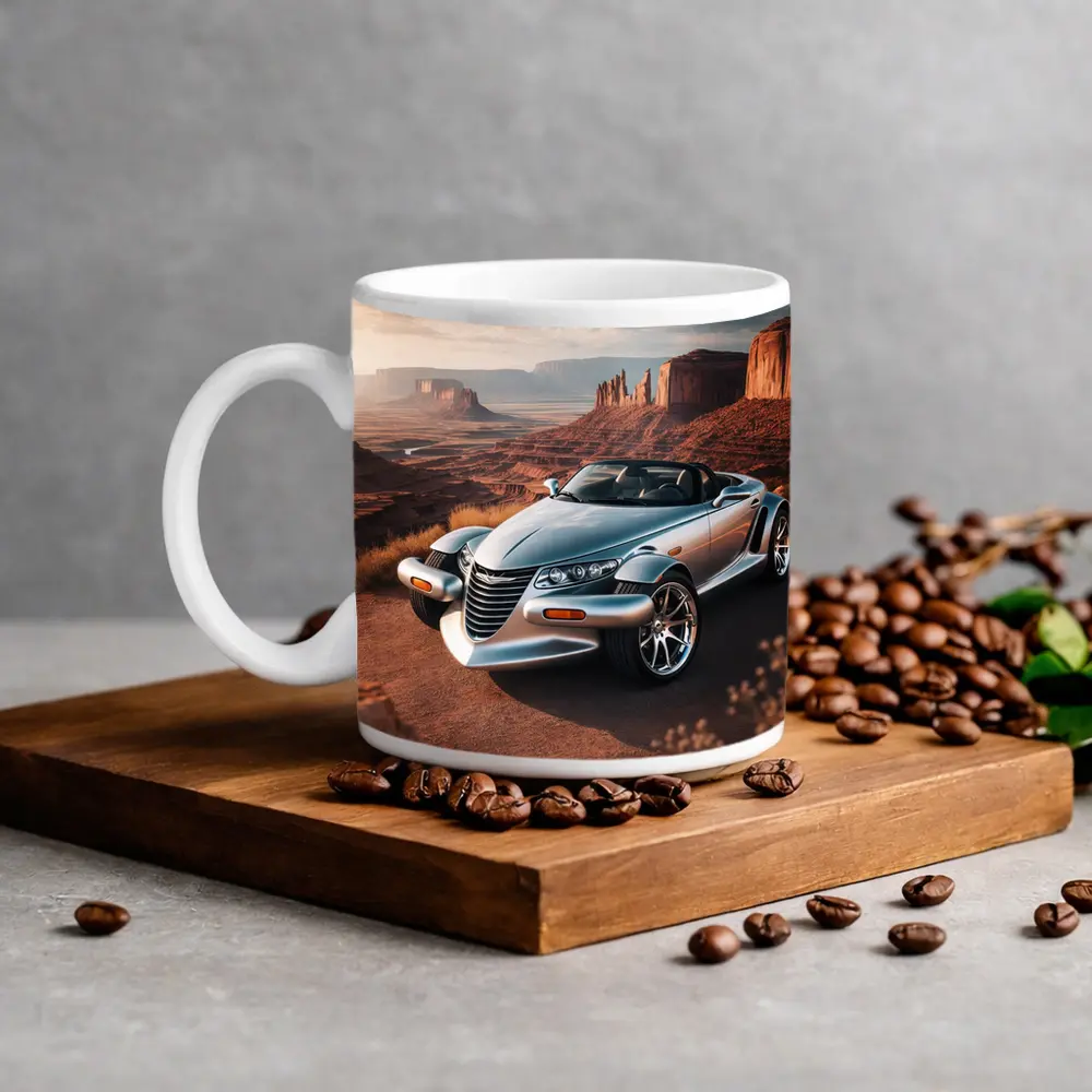 Chrysler Prowler Roadster Desert Canyon Landscape – Mugs