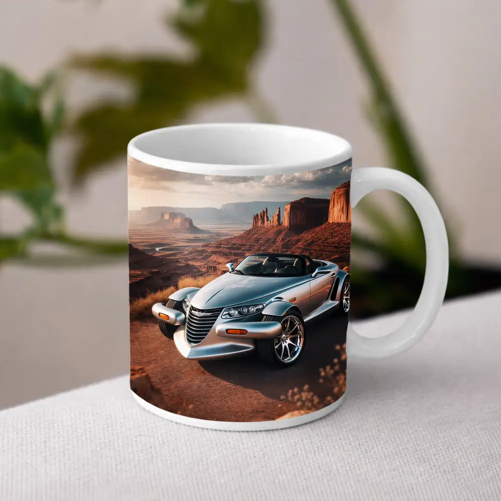 Chrysler Prowler Roadster Desert Canyon Landscape – Mugs