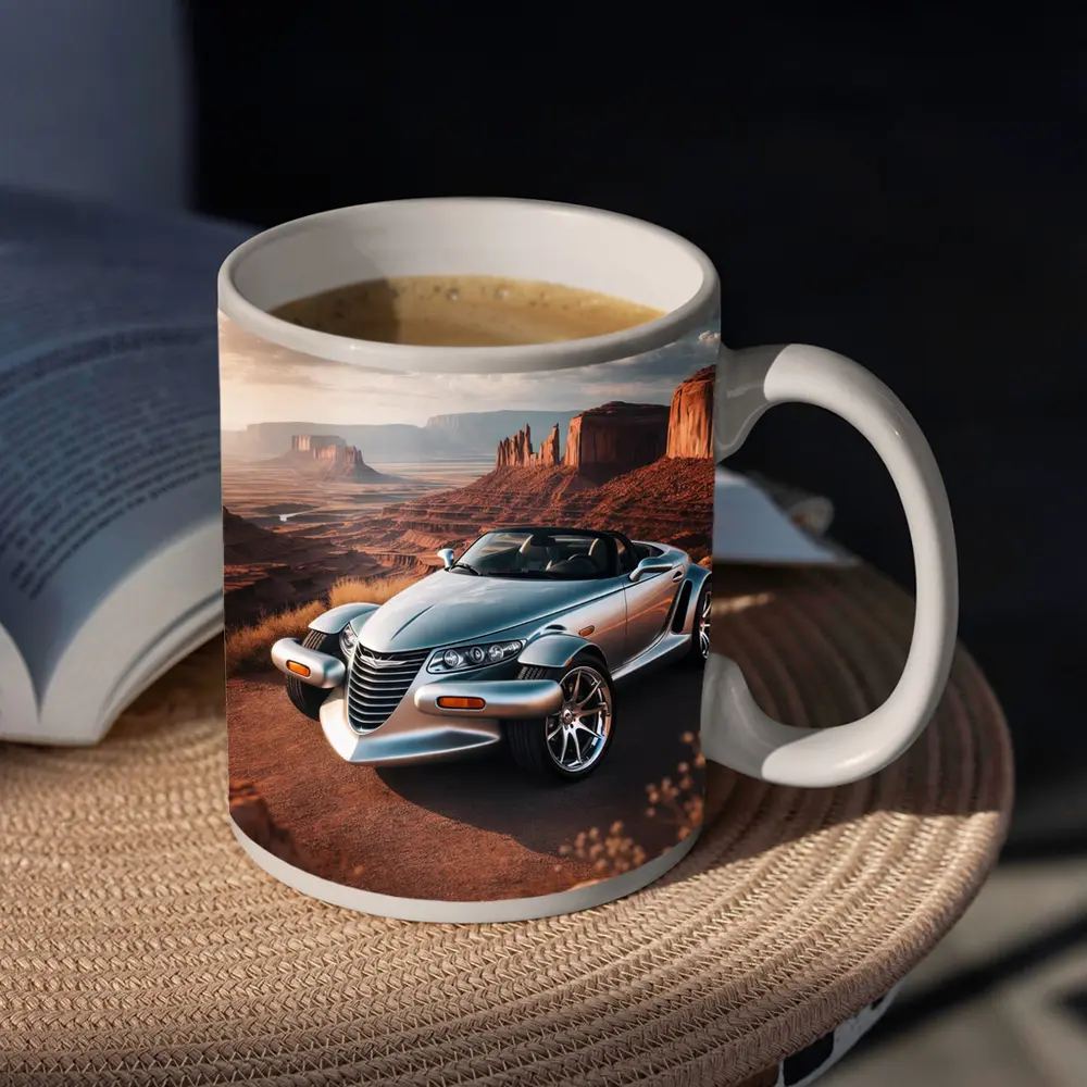 Chrysler Prowler Roadster Desert Canyon Landscape – Mugs