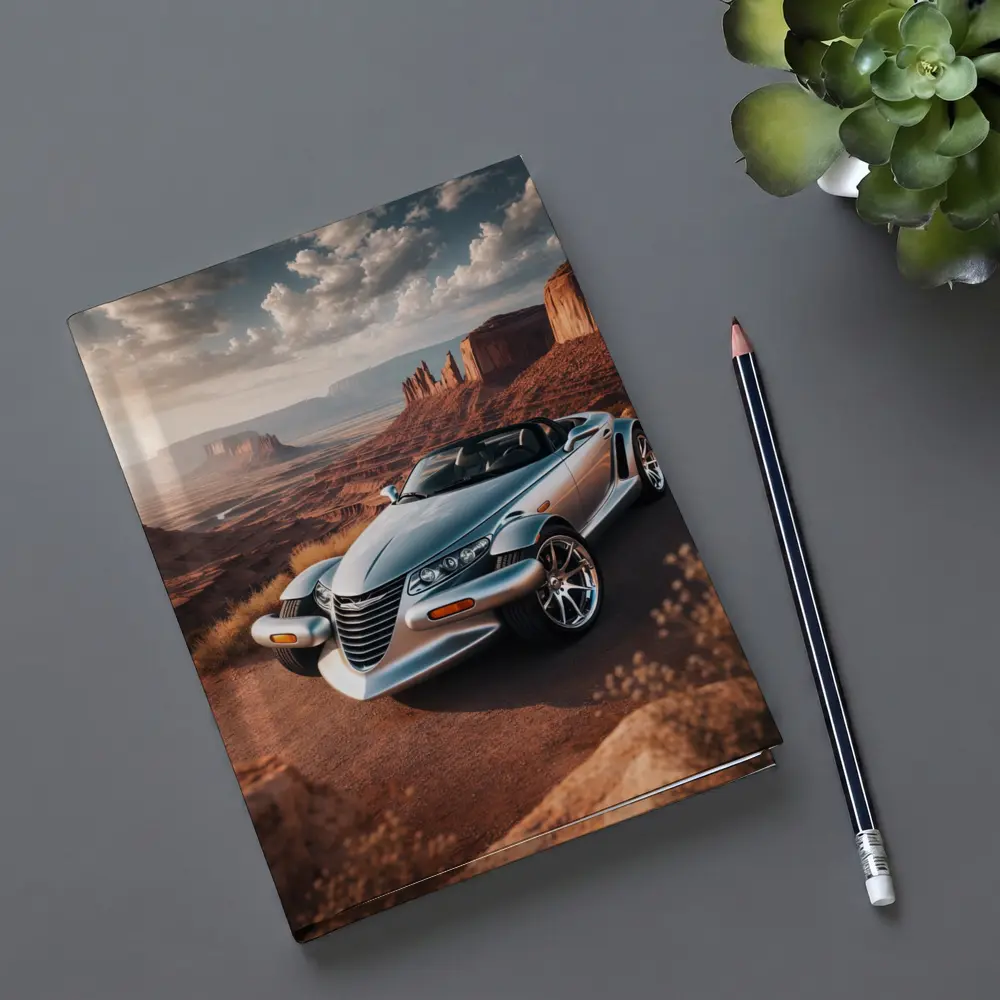 Chrysler Prowler Roadster Desert Canyon Landscape – Notebooks