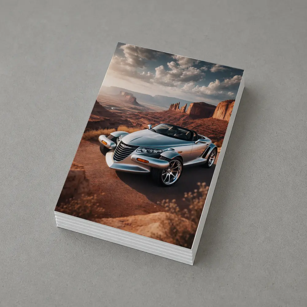 Chrysler Prowler Roadster Desert Canyon Landscape – Postcards
