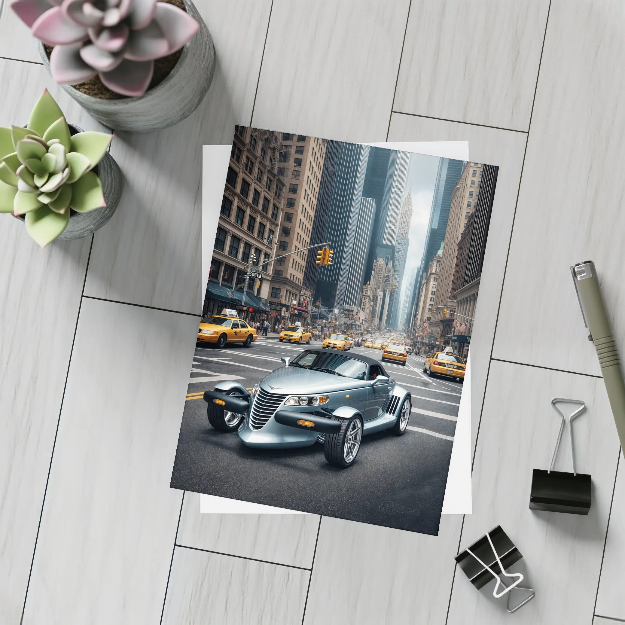 Chrysler Prowler Roadster New York City Street – Postcards