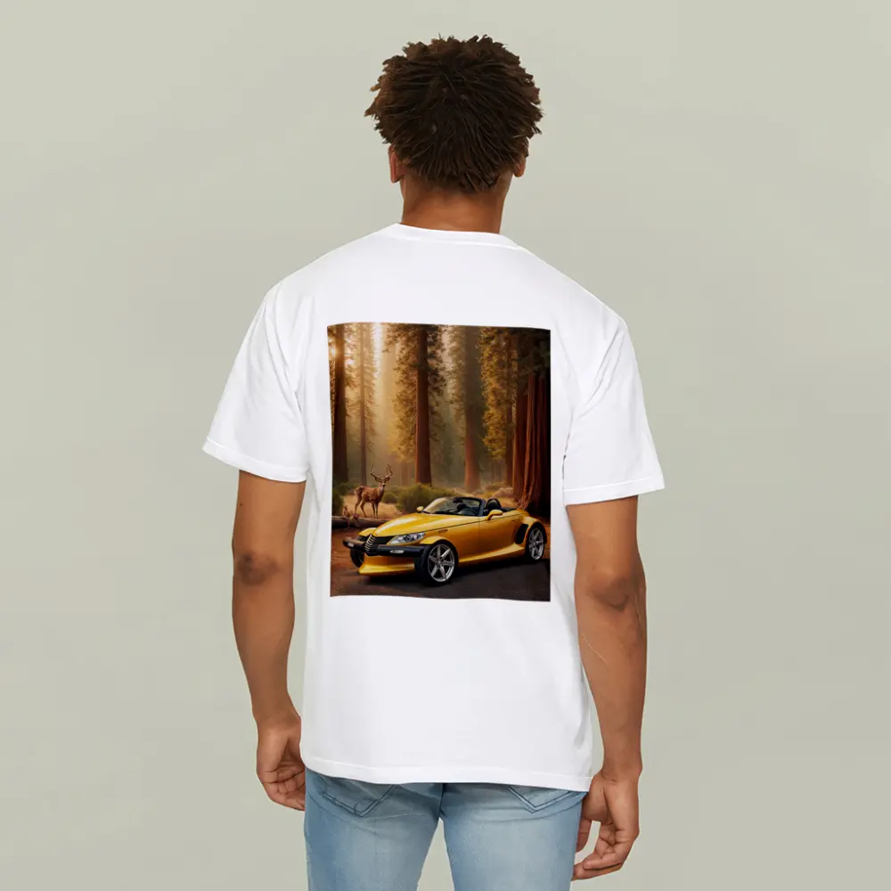 Chrysler Prowler Yellow Roadster Forest Deer – T-Shirts