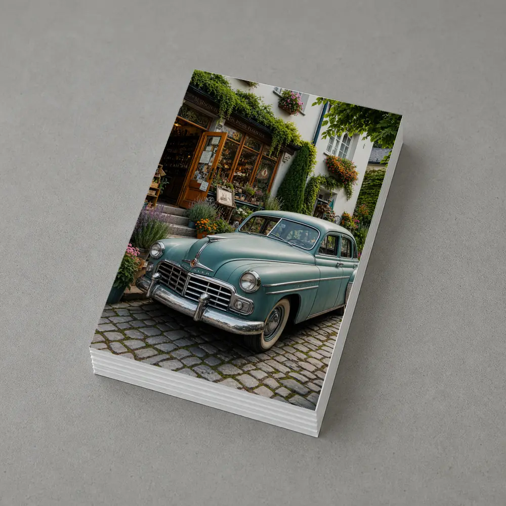 Chrysler Vintage Car French Flower Shop Street – Postcards