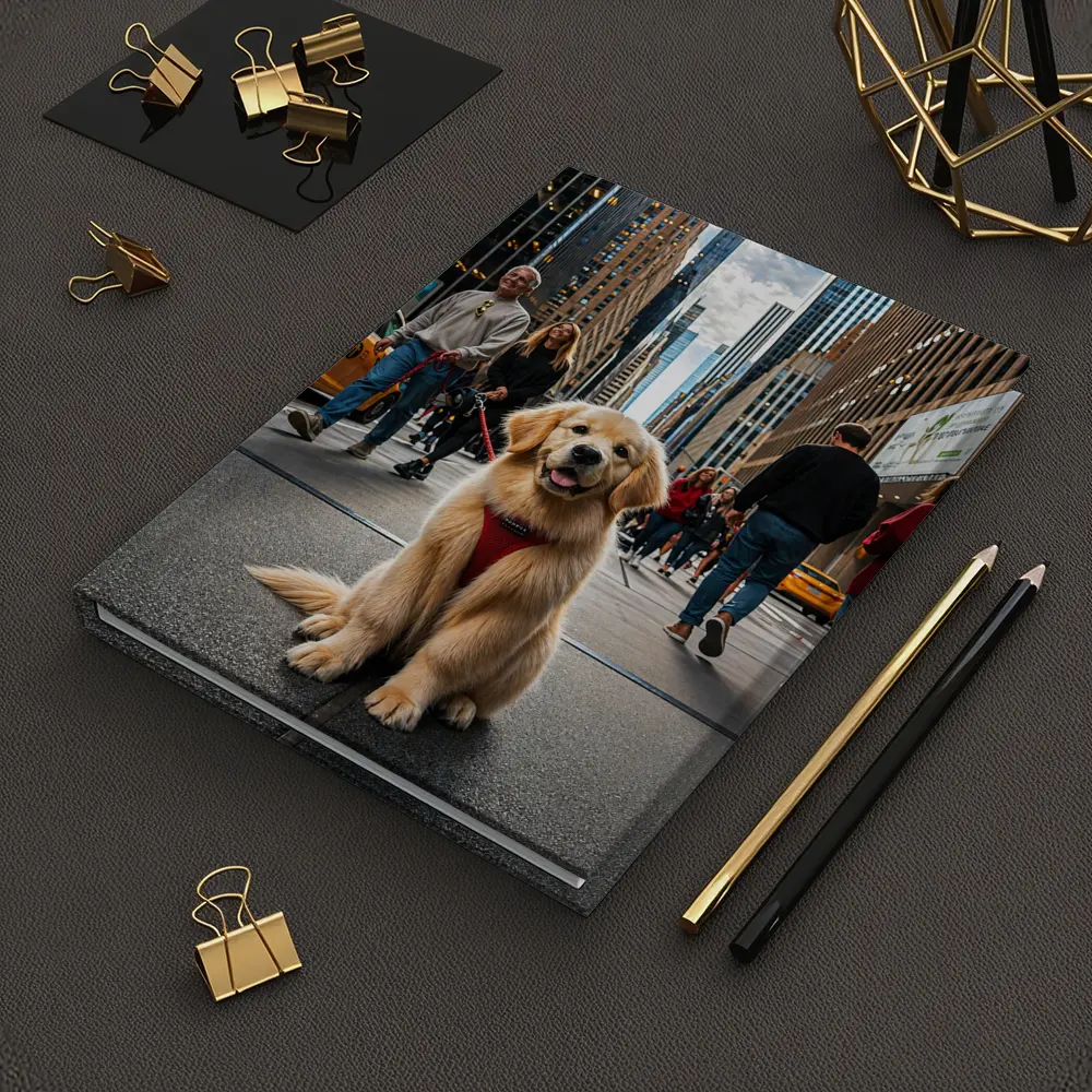 Golden Retriever Puppy New York City Street – Notebooks