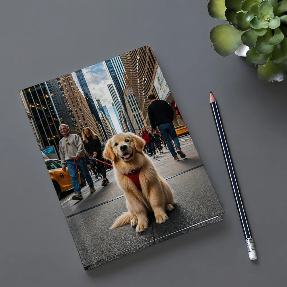 Golden Retriever Puppy New York City Street – Notebooks