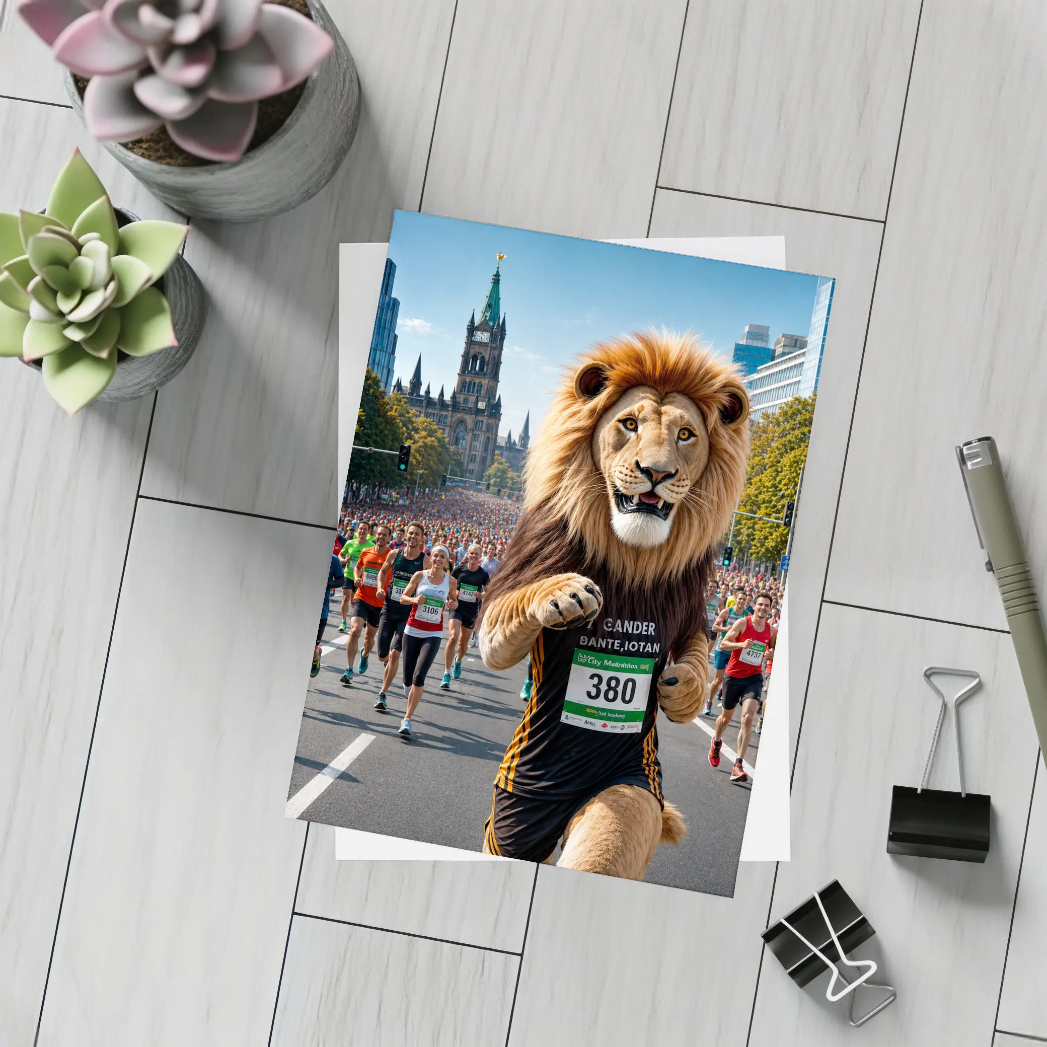 Lion Running City Marathon Street Race – Postcards