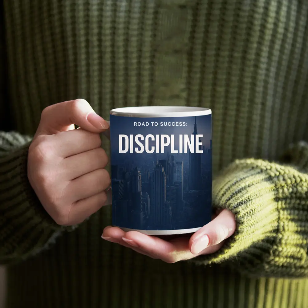 Discipline Road To Success City Skyline – Mugs