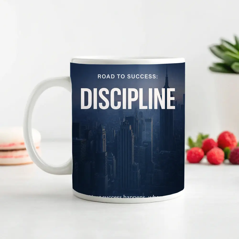 Discipline Road To Success City Skyline – Mugs