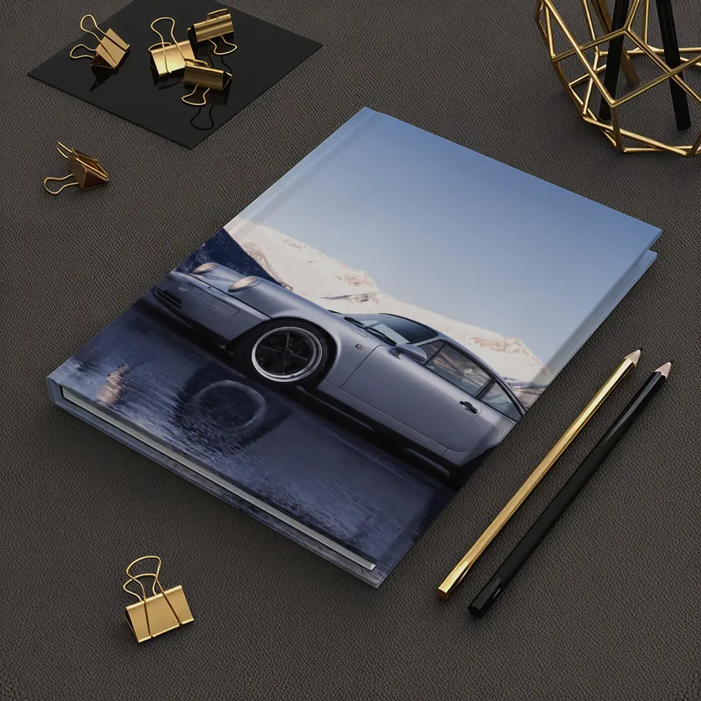 Porsche 911 Silver Coupe Snow Mountains – Notebooks