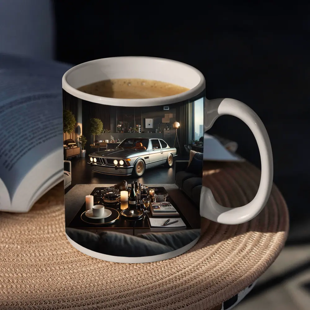 Classic BMW Coupe Inside Luxury Living Room – Mugs