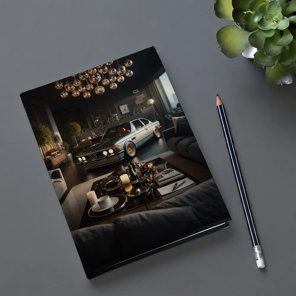 Classic BMW Coupe Inside Luxury Living Room – Notebooks