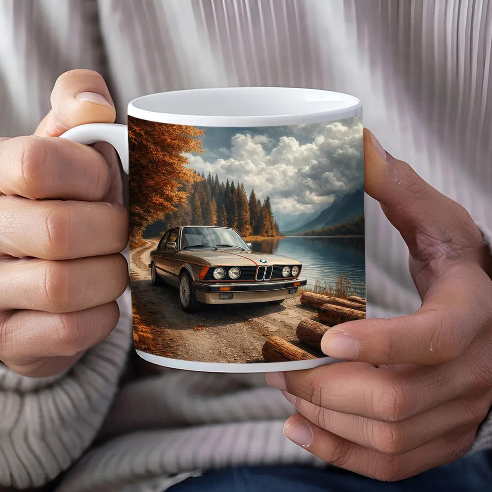 BMW E21 3 Series Autumn Lake Road – Mugs