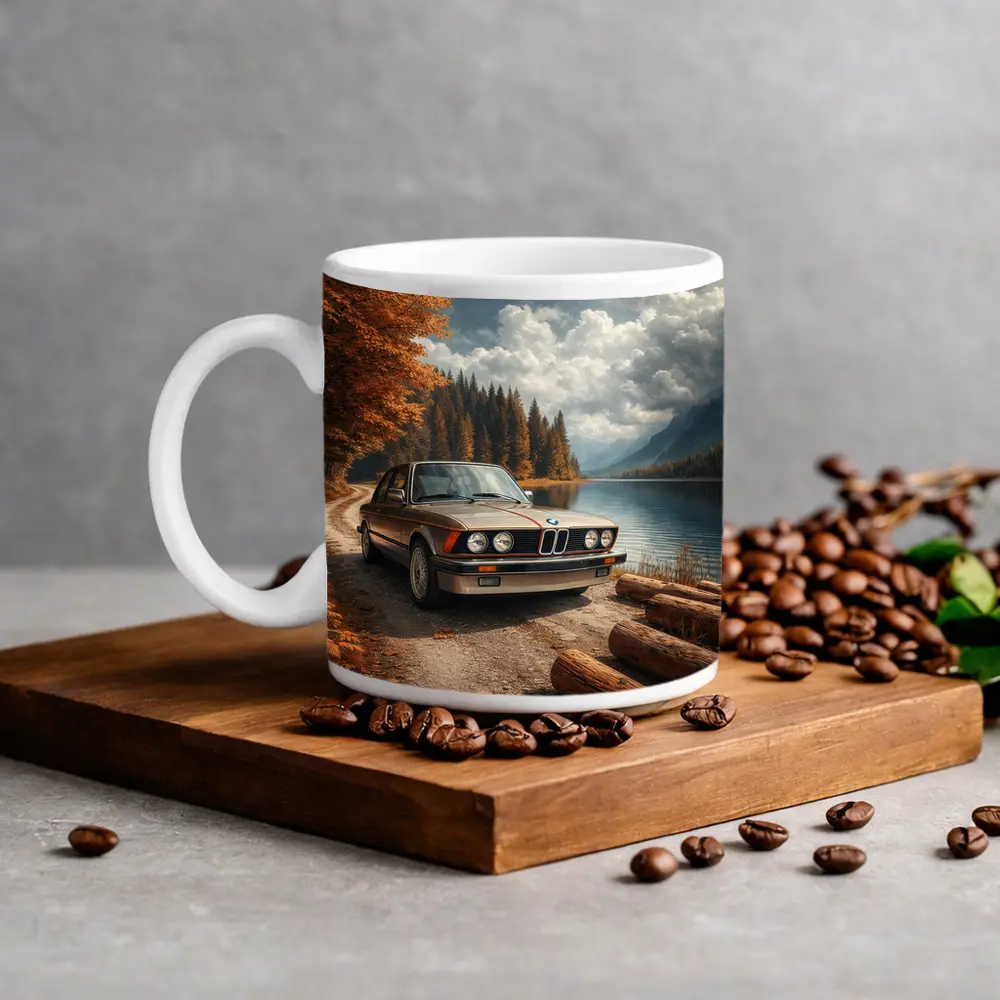 BMW E21 3 Series Autumn Lake Road – Mugs