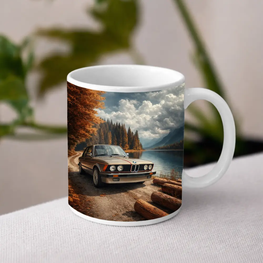BMW E21 3 Series Autumn Lake Road – Mugs