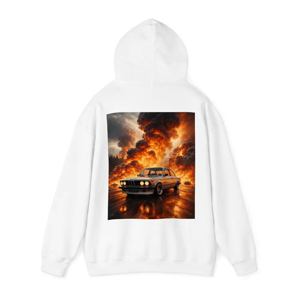 BMW E21 3 Series Fire Explosion Scene – Hoodies