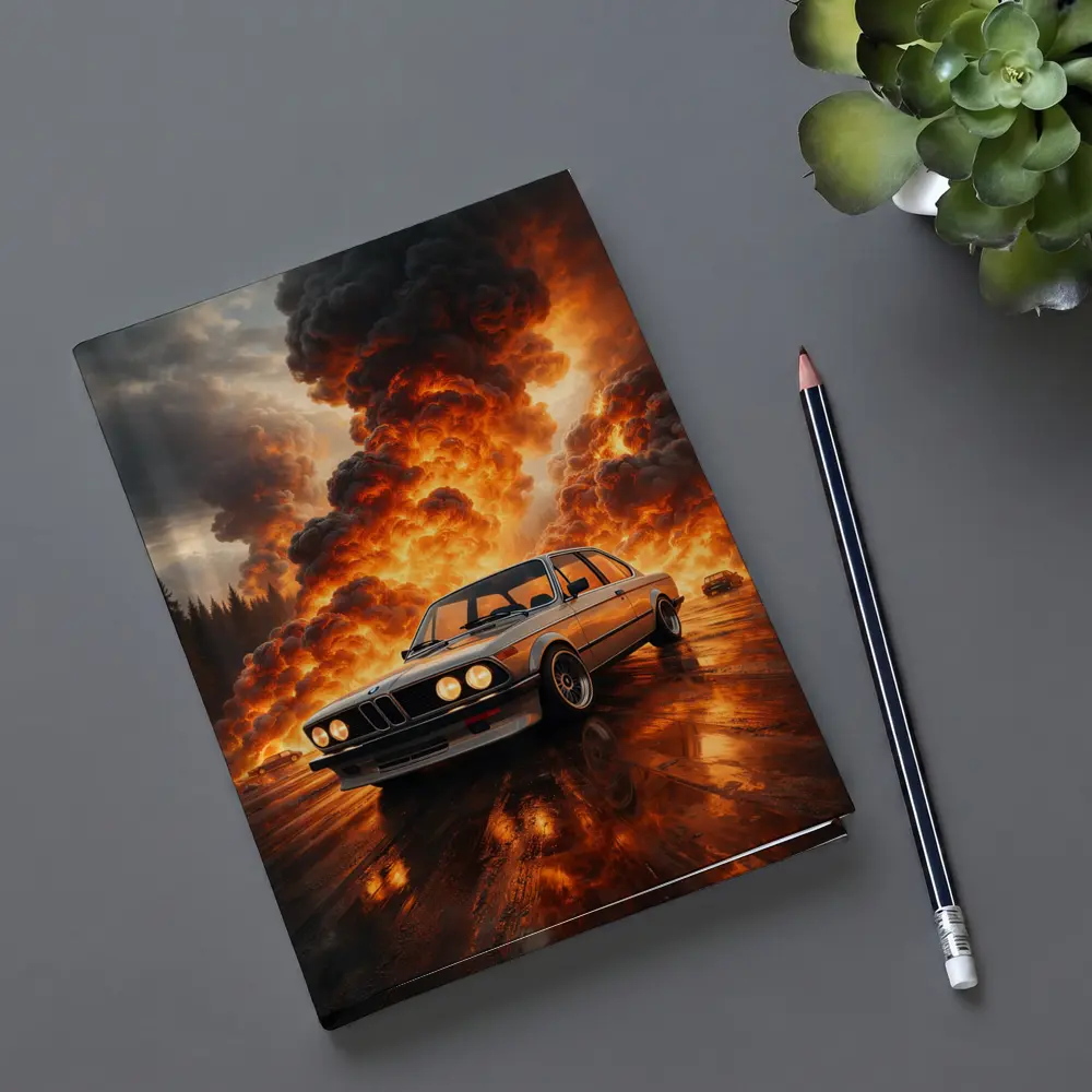 BMW E21 3 Series Fire Explosion Scene – Notebooks