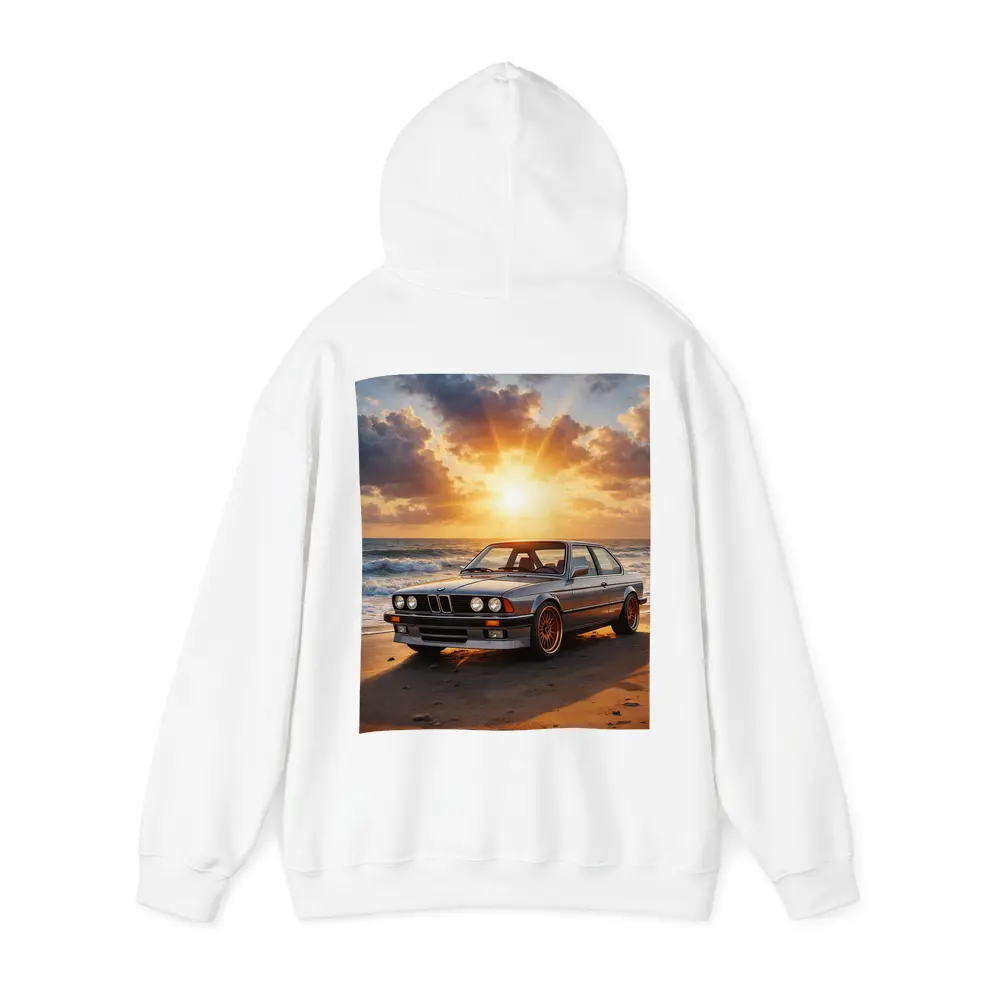 BMW E24 Classic Coupe Beach Sunset – Hoodies