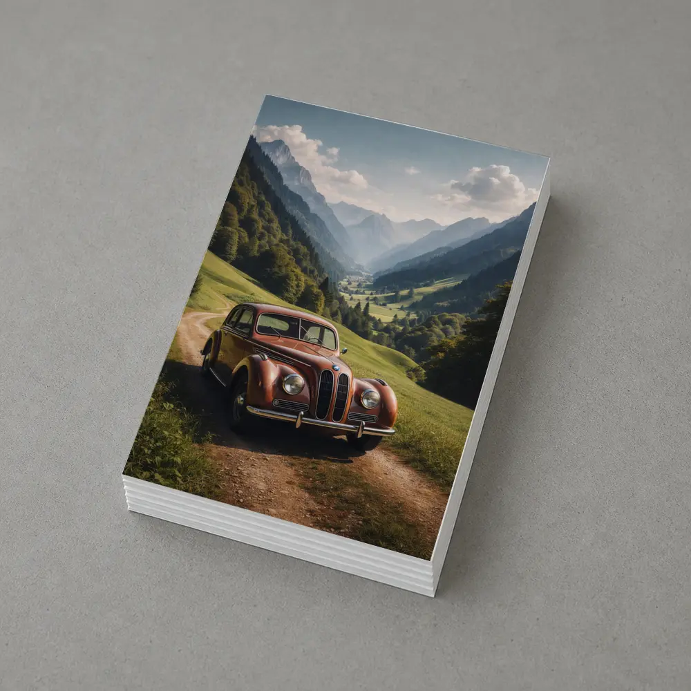 Classic BMW Vintage Car Alpine Valley – Postcards