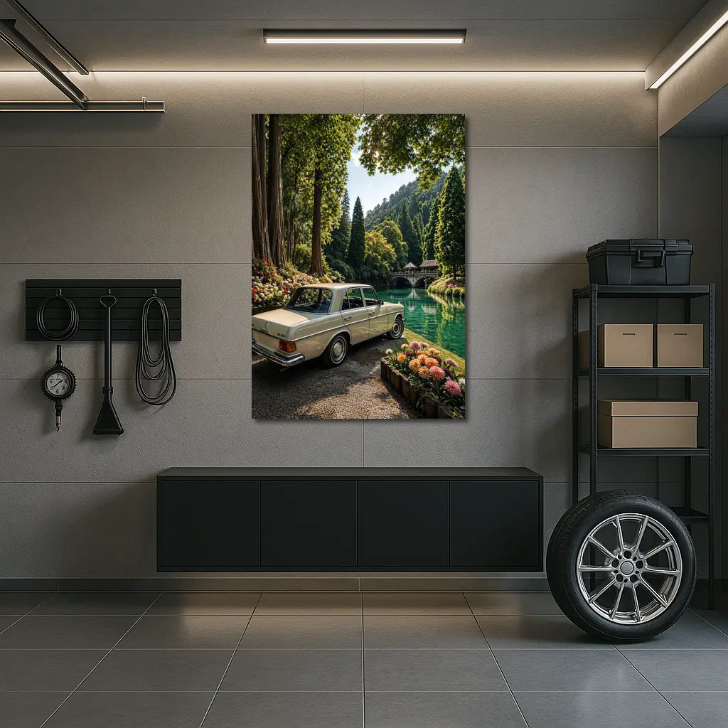 Classic Mercedes Benz Sedan by Forest River – Wall Art