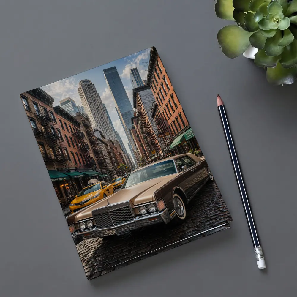 Classic Lincoln Continental New York City Street – Notebooks