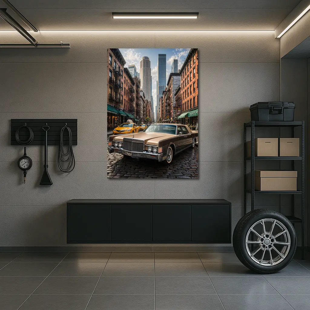 Classic Lincoln Continental New York City Street – Wall Art