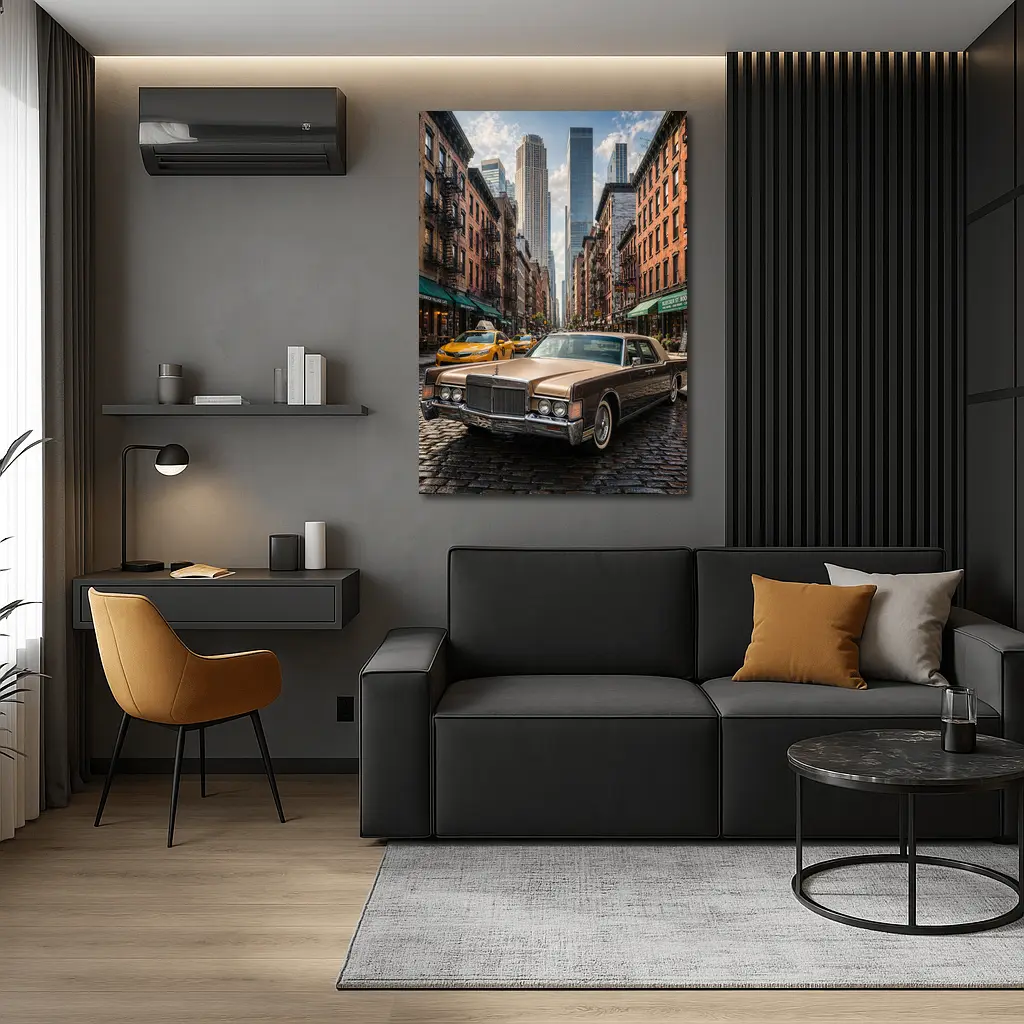 Classic Lincoln Continental New York City Street – Wall Art