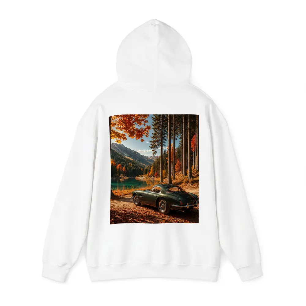 Classic Maserati Parked By Autumn Mountain Lake – Hoodies