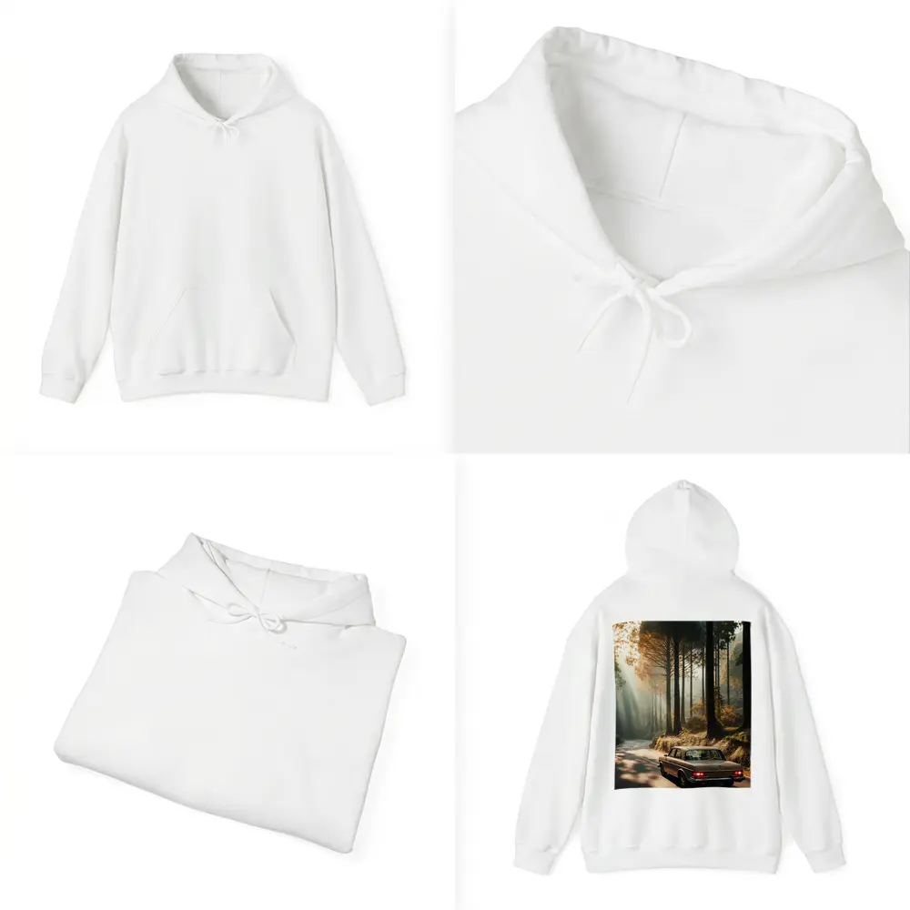 Classic Mercedes Benz Sedan Forest Road Drive – Hoodies