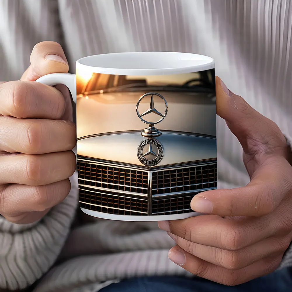 Mercedes Benz Classic Hood Star Sunset – Mugs