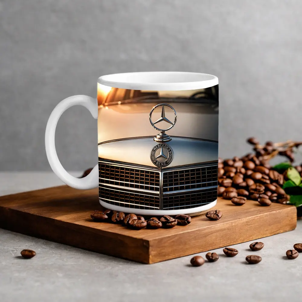 Mercedes Benz Classic Hood Star Sunset – Mugs