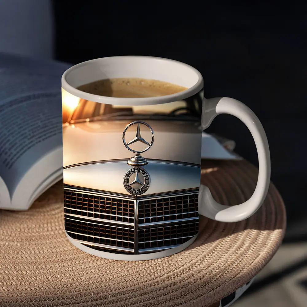 Mercedes Benz Classic Hood Star Sunset – Mugs
