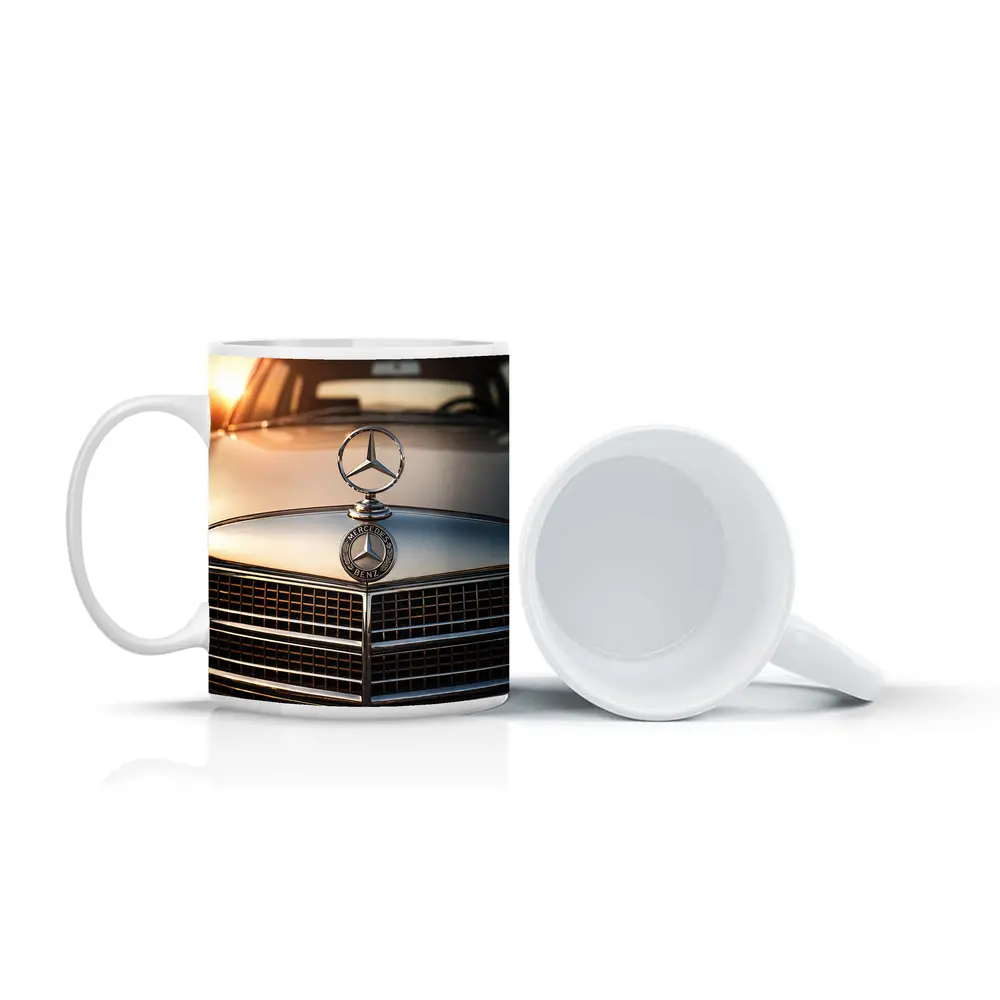 Mercedes Benz Classic Hood Star Sunset – Mugs