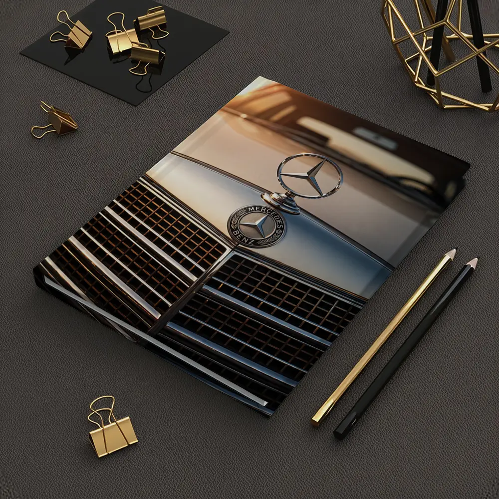 Mercedes Benz Classic Hood Star Sunset – Notebooks