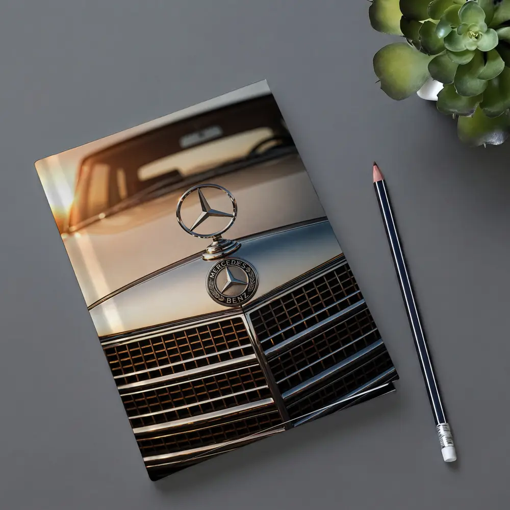 Mercedes Benz Classic Hood Star Sunset – Notebooks