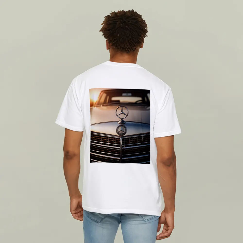 Mercedes Benz Classic Hood Star Sunset – T-Shirts