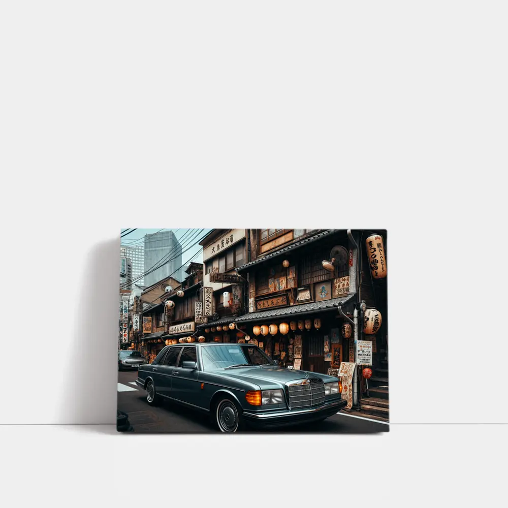 Mercedes S Class Parked Tokyo Japan Street – Wall Art