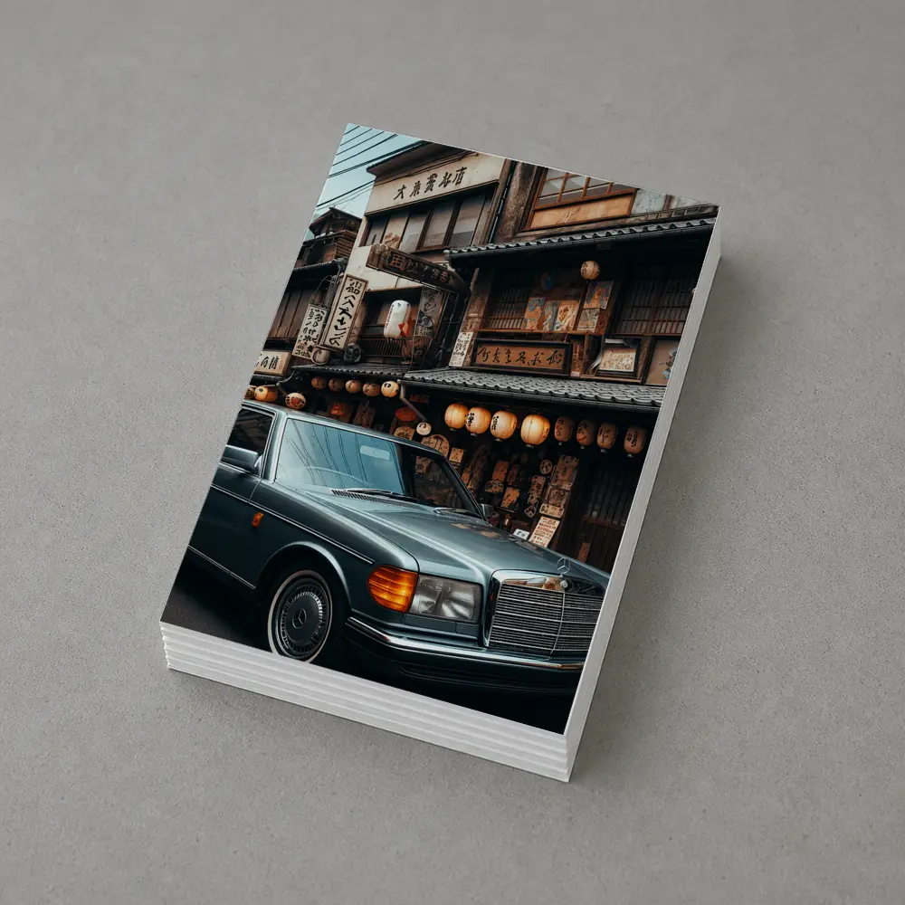 Mercedes S Class Parked Tokyo Japan Street – Postcards