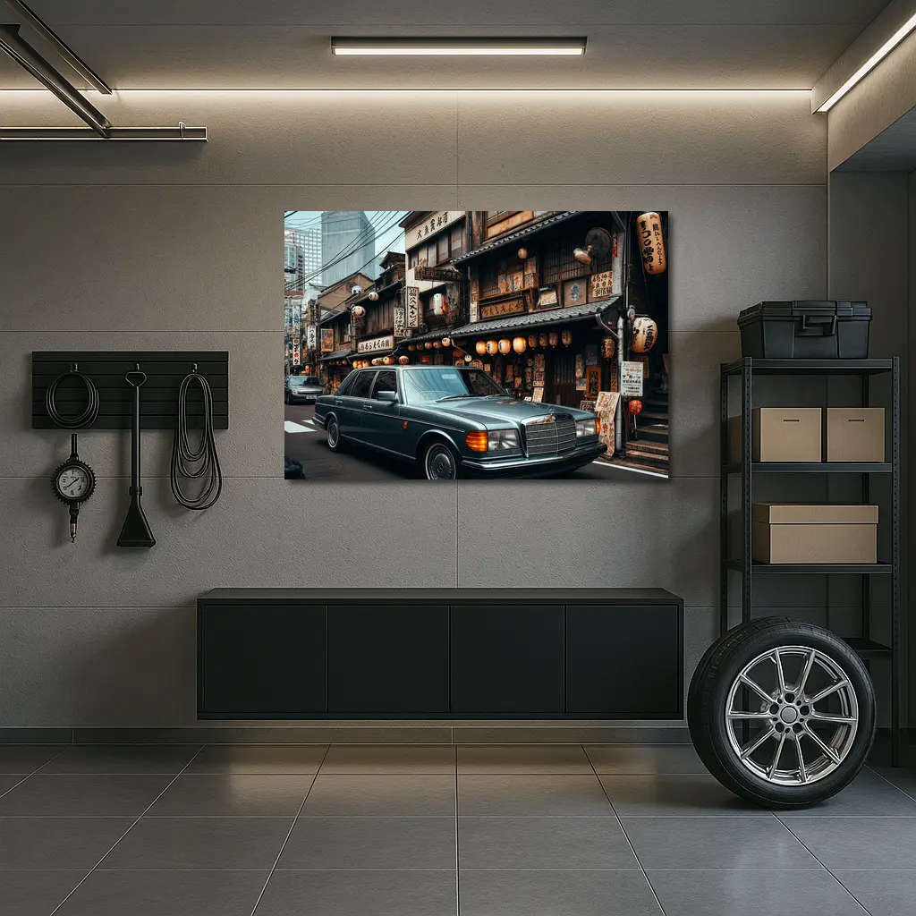 Mercedes S Class Parked Tokyo Japan Street – Wall Art