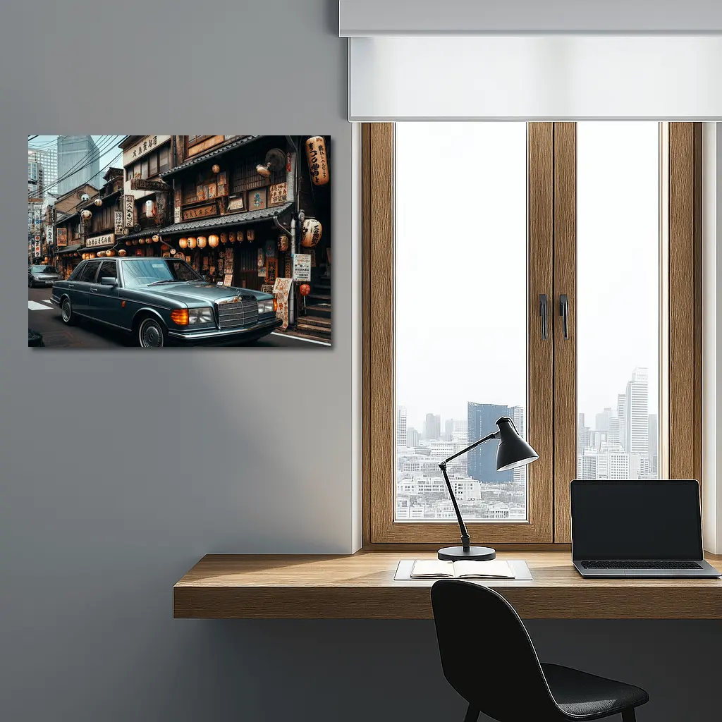 Mercedes S Class Parked Tokyo Japan Street – Wall Art