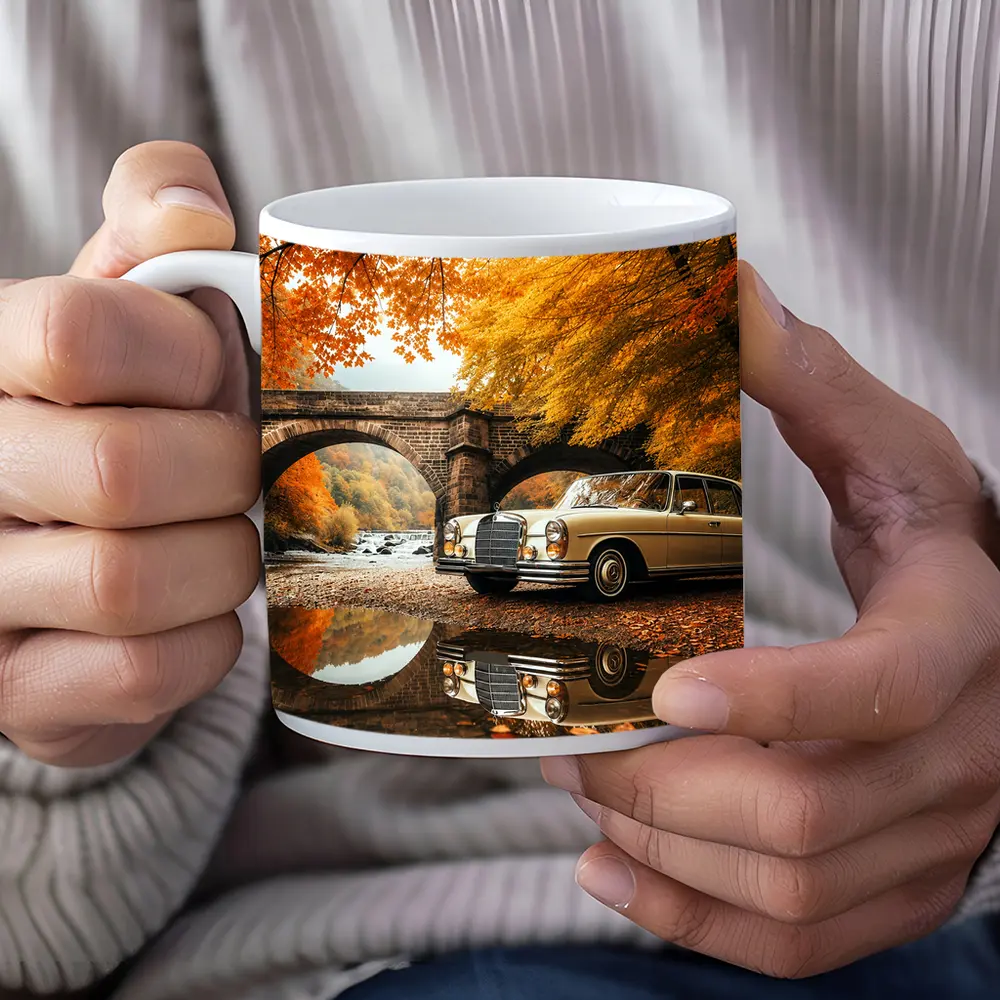 Classic Mercedes Benz S Class Autumn Bridge – Mugs