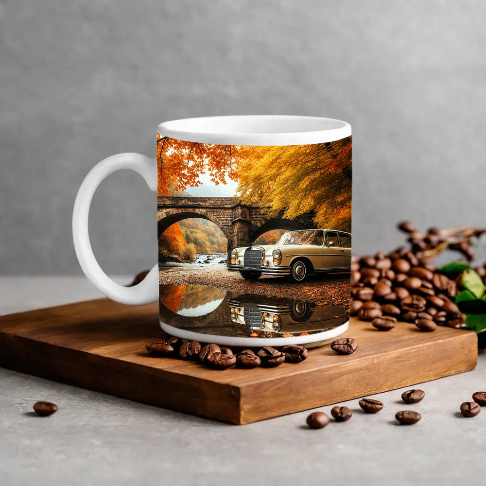 Classic Mercedes Benz S Class Autumn Bridge – Mugs